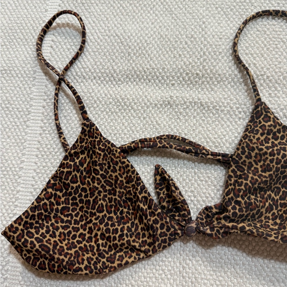 Aila Blue Leopard Print Cathedral Bikini